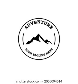 mountain adventure logo retro vintage vector design