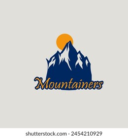 Mountain adventure logo shape vector graphic of illustration