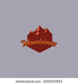 Forma de logotipo de aventura de montaña Vector gráfico de ilustración