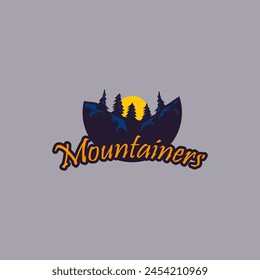 Forma de logotipo de aventura de montaña Vector gráfico de ilustración