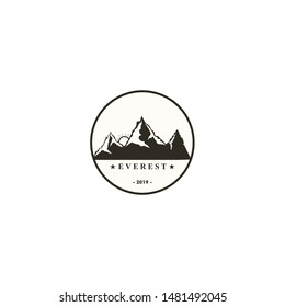 Mountain and Adventure logo template design. Vector illustration