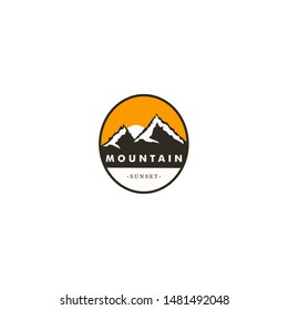 Mountain and Adventure logo template design. Vector illustration
