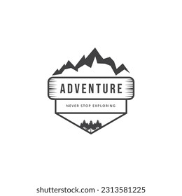Mountain adventure logo template design