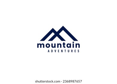 mountain adventure logo vector icon illustration