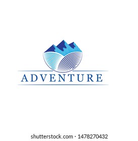 mountain adventure logo vector illustration isolated