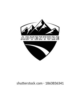 Mountain adventure logo vector illustration design, outdoor logo