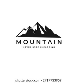 Mountain adventure logo vector illustration design template