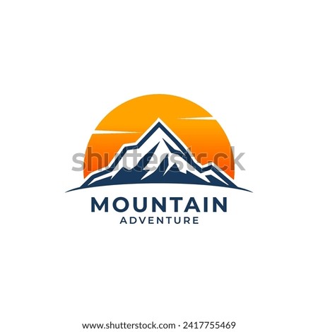 Mountain adventure logo vector illustration