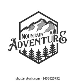 Mountain adventure logo vintage design
