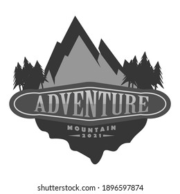 Mountain adventure logo in the year 2021