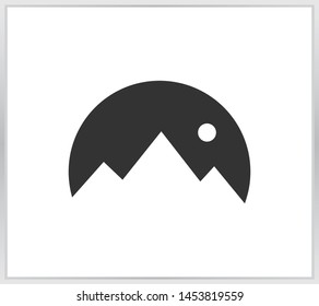 Mountain for adventure logos on white background. mountain logo template