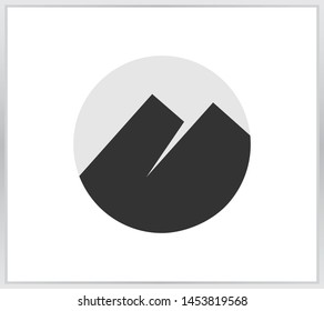 Mountain for adventure logos on white background. mountain logo template