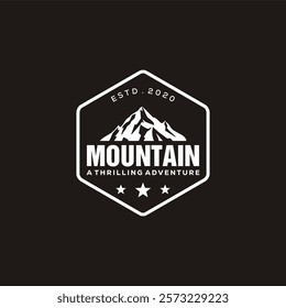 mountain adventure logos.  Vintage Outdoor mountains Camp badges or Patches.  Perfect for apparel prints, posters and other uses