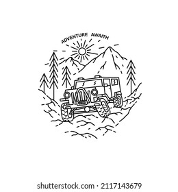 aventura de montaña con arte de monolina