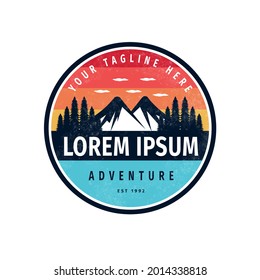 mountain adventure nature lover logo