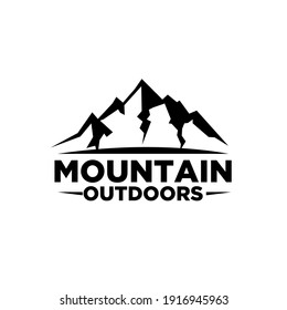 Mountain adventure outdoor badge logo icon design
