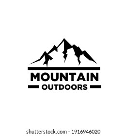 Mountain adventure outdoor badge logo icon design