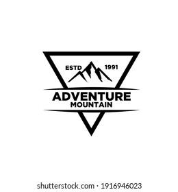 Mountain Adventure Outdoor Badge Logo Icon Design