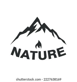 Mountain adventure outdoor badge logo icon design