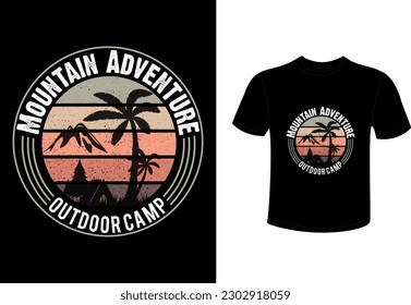 Mountain adventure outdoor camp t shirt design 