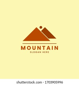 Mountain adventure and outdoor logo design Vector
