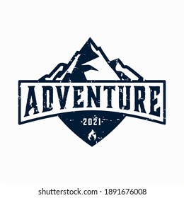 mountain adventure outdoor logo. design template, vector illustration.