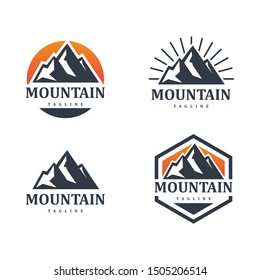 MOUNTAIN ADVENTURE SET LOGO TEMPLATE