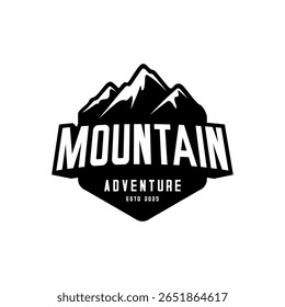 Aventura de montaña diseño de logotipo simple