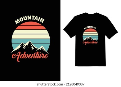 mountain adventure t shirt design 