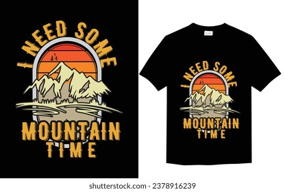 Mountain adventure t shirt design vector template 