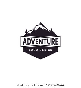 Mountain Adventure Traveling Logo Design Inspiration Stock Vector ...