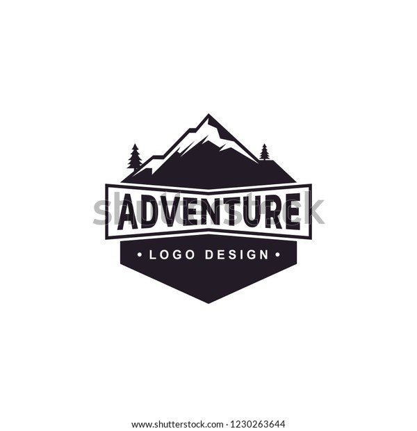 Mountain Adventure Traveling Logo Design Inspiration Stock Vector ...