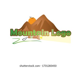 Mountain, adventure and trekking theme based colorful vector logo with dummy text on white background.