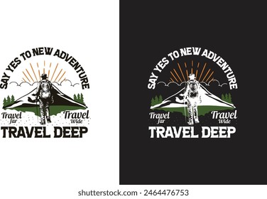 Mountain Adventure t-shirt design, explore the mountain, vintage vibes
