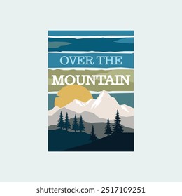 Mountain adventure tshirt design vector