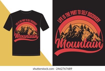 Mountain adventure and typography t-shirt design.