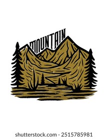 montanha aventura vetor arte t camisa design ilustração para os amantes de viagens