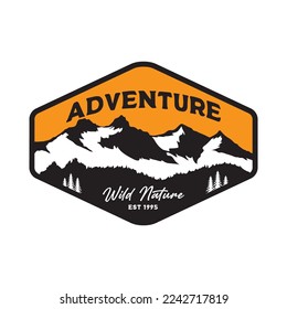Mountain adventure vector illustration, perfect for t shirt and patch design