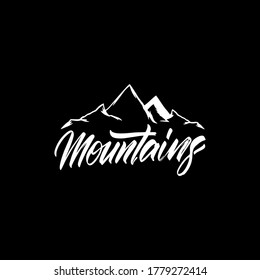 concepto de diseño de logotipo de vector de aventura de montaña