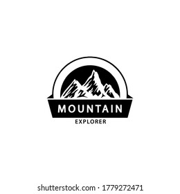 mountain adventure vector logo design concept