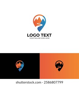 mountain adventure vector logo design template