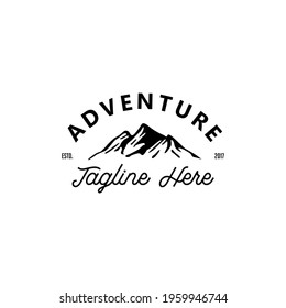 Mountain adventure vector logo tamplate