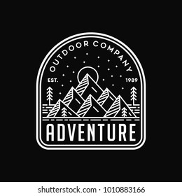 Mountain Adventure - vector logo/icon illustration