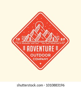 Mountain Adventure - vector logo/icon illustration