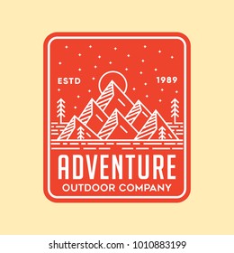 Mountain Adventure - vector logo/icon illustration