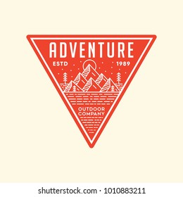 Mountain Adventure - vector logo/icon illustration