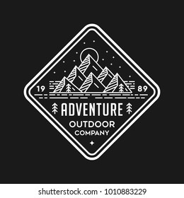 Mountain Adventure - vector logo/icon illustration