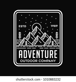 Mountain Adventure - vector logo/icon illustration