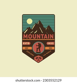 Mountain Adventure Vintage badge logo