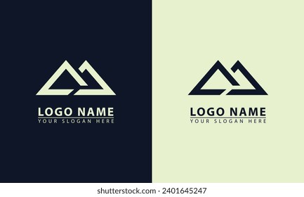 Mountain adventurer icon logo. Mountain adventurer flat design vector icon logo.